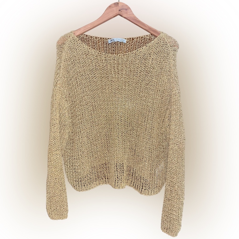 ZARA fashion Gold Jacket